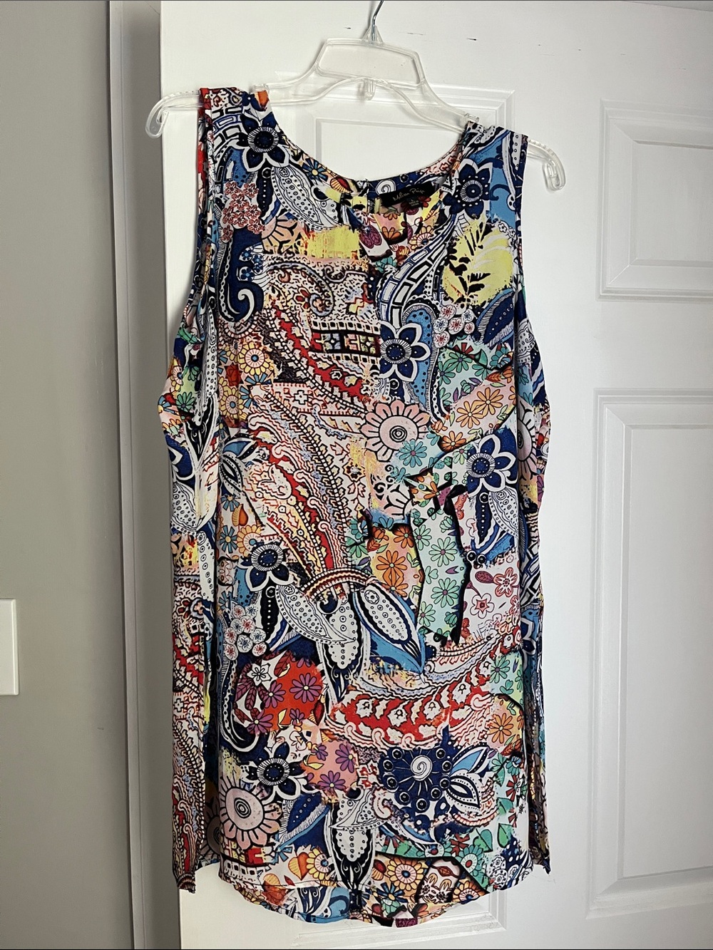 Melissa Paige Multicolor Paisley Floral Sleeveless Top